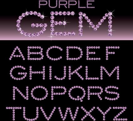 ornate diamond alphabet font vector