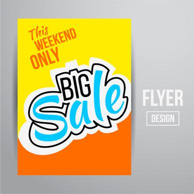 modern big sale vector flyer