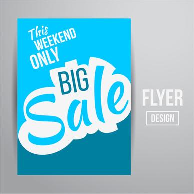 modern big sale vector flyer