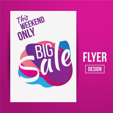 modern big sale vector flyer