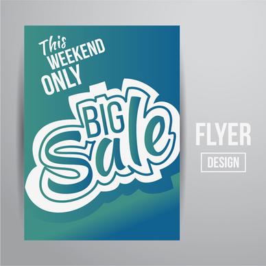 modern big sale vector flyer