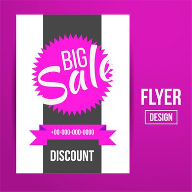 modern big sale vector flyer