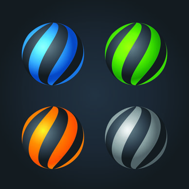 abstract spheres modern vector