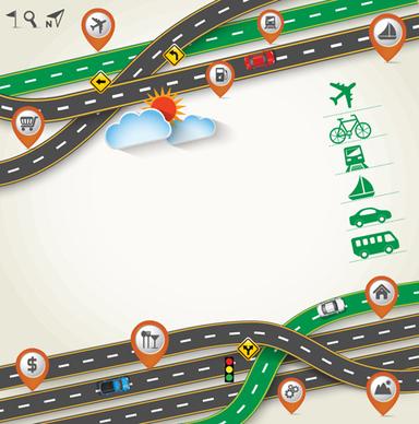 road traffic schematic vector template