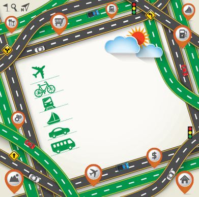 road traffic schematic vector template