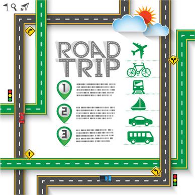 road traffic schematic vector template