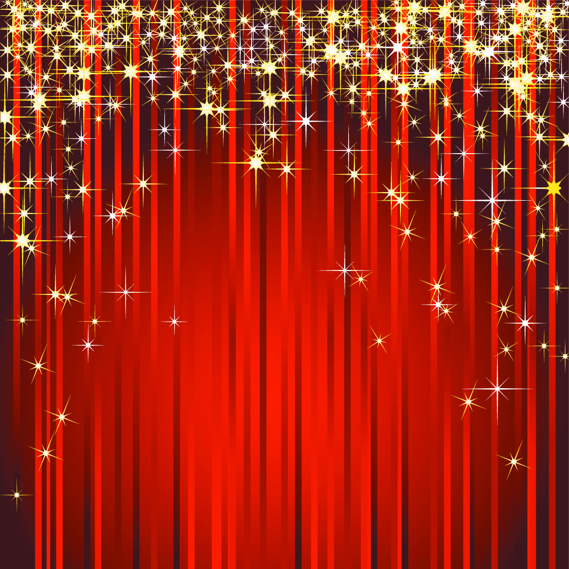 curtain with starry background vector