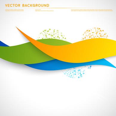 leaf shape wavy background vector