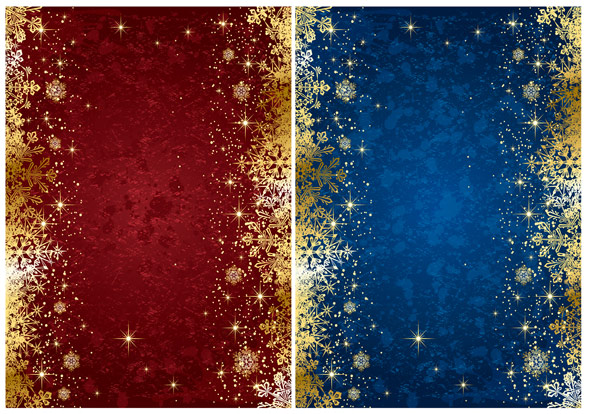 exquisite gold snowflake christmas background vector