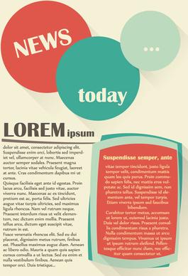 news page website template vector