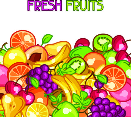 flat fruit pattern vector background