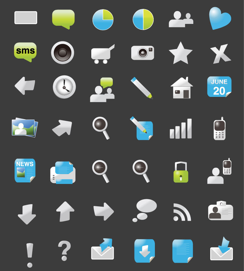 website element icons web design vector