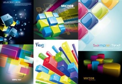 colorful threedimensional art background vector