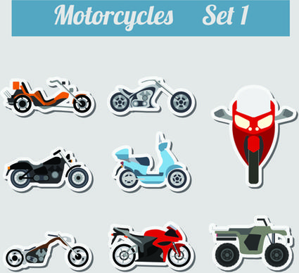 set of transportation stickers vector