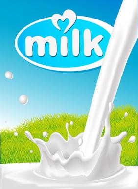 splashes milk effect vector