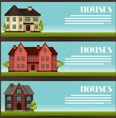 house flat banner vector