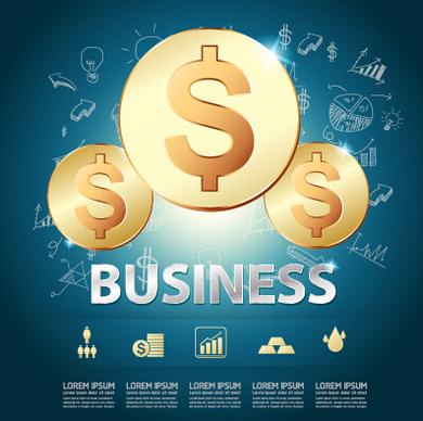 finance business template concept vector