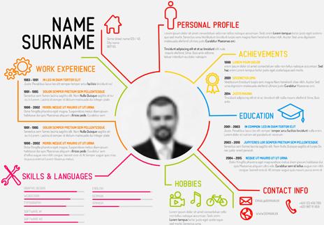 creative resume template design vectors