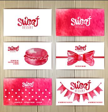 cute sweet cards vectors