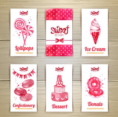 cute sweet cards vectors