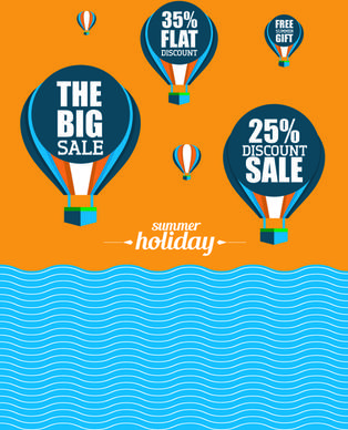 flyer sale summer holidays vector