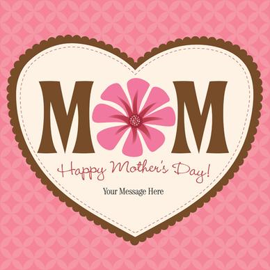 set of happy mother039s day art background vector