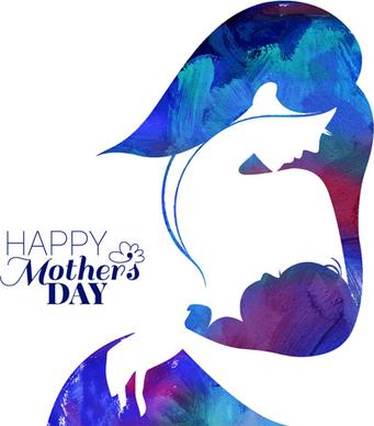 set of happy mother039s day art background vector