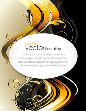 glossy golden floral ornaments vector background