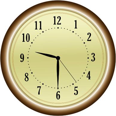 round clock vintage styles vector