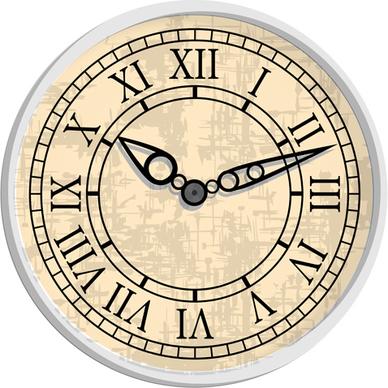 round clock vintage styles vector