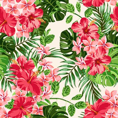 vintage flowers vectors seamless pattern