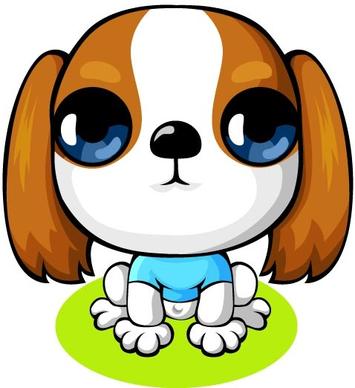 cartoon lovely dog vector set