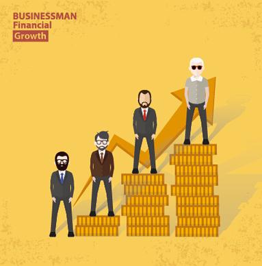 businessmen work concept template vector