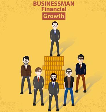 businessmen work concept template vector