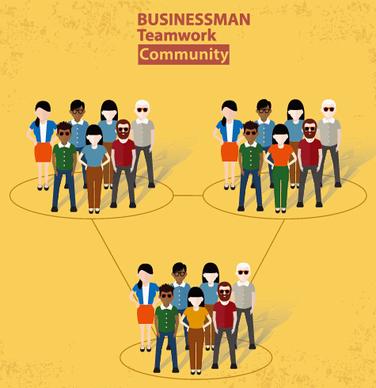 businessmen work concept template vector