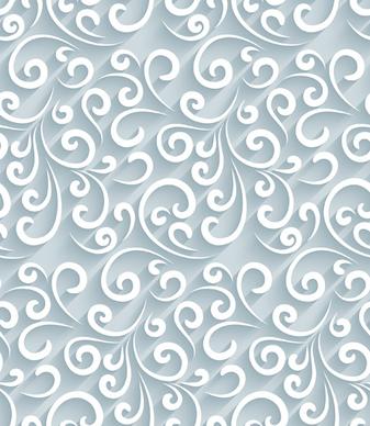 paper floral seamless pattern vector