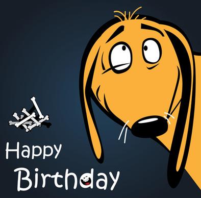 funny cartoon character with birthday cards set vector