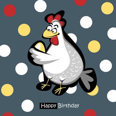 funny cartoon character with birthday cards set vector