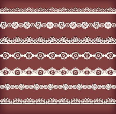 beautiful lace borders vector design