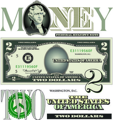 vector money with dollars design template