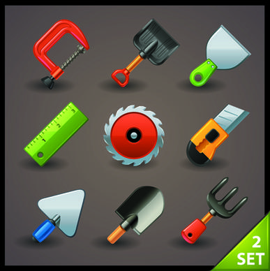 production tools creative vector set