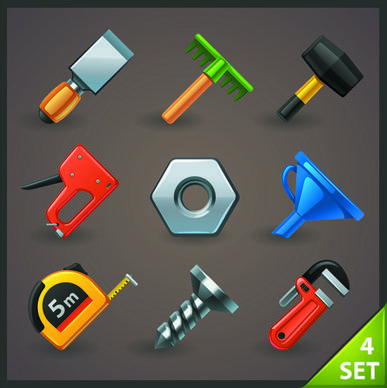 production tools creative vector set