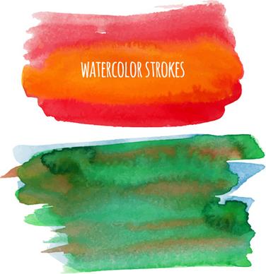 watercolor strokes vector brushes set