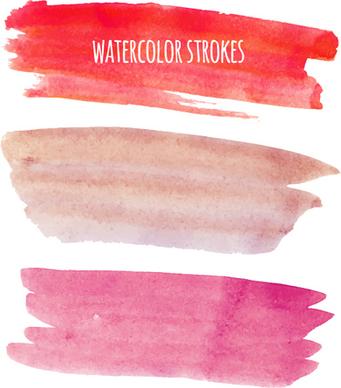 watercolor strokes vector brushes set