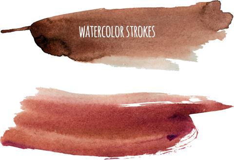 watercolor strokes vector brushes set