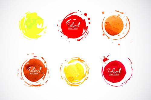 grunge watercolor effect vector