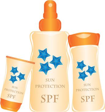 summer cream protect lotion design vector