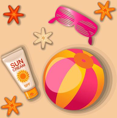 summer cream protect lotion design vector