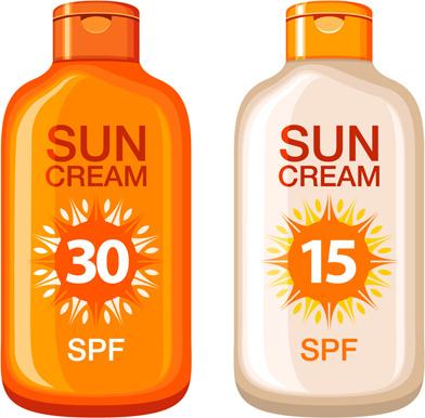 summer cream protect lotion design vector