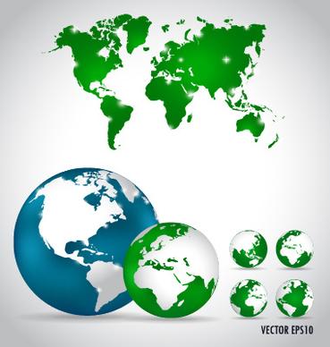 earth and world map vector design